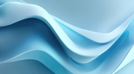 Fototapeta premium Abstract light blue waves flowing smoothly