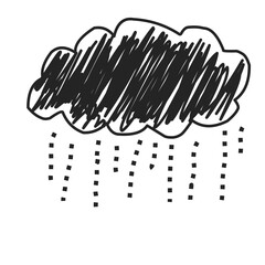 Free drawing of children using colored pencils. Vector illustration 