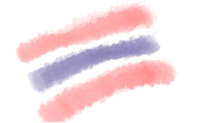Watercolor Painting of the Flag of Thailand