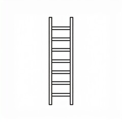 A ladder is depicted in a black outline against a white background.
