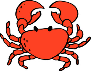 red crab cartoon element