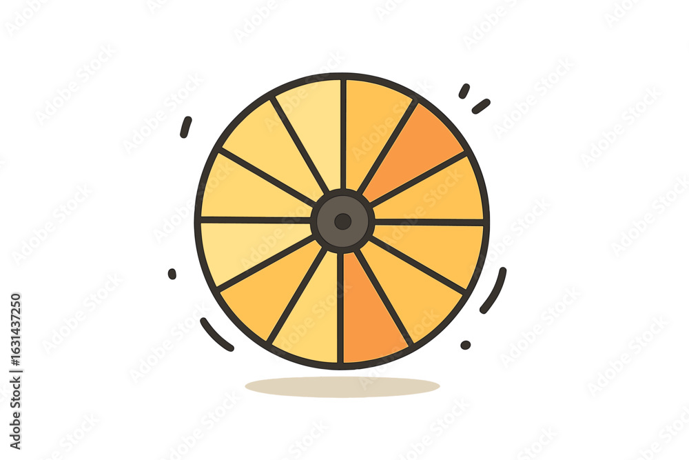 Poster spinning loading wheel icon for ui ux design. animated preloader, buffer symbol. progress circle for