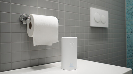 Essential hygiene features in a modern toilet area promoting cleanliness and a refreshing atmosphere