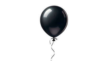 black balloon isolated on clean background white