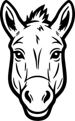 donkey face transparent icon 