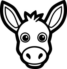 donkey face transparent icon 