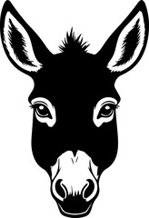 donkey face transparent icon 