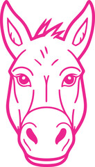 Donkey face icon 