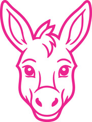 Donkey face icon 