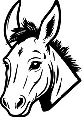 Donkey face icon 