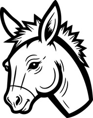 Donkey face icon 