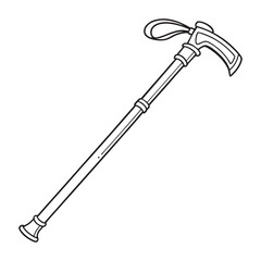 vector illustration of a crutches