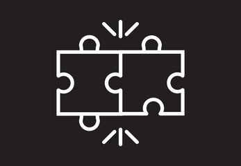 Compatibility icon symbol collection on white background. Thin linear compatibility, connection, cooperation outline icon isolated on white background. Line vector compatibility 
