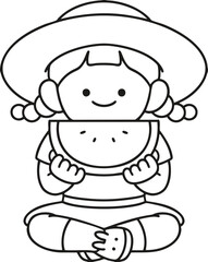 little girl in a hat