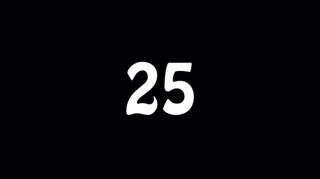 The number 30 shown in a bold, white sans-serif font, isolated on a stark black background. A minimalist and high-contrast graphic representation of a numerical value.