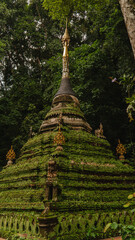 Stunning Ancient temple at the Monk's trail in Chiang Mai, Thailand 