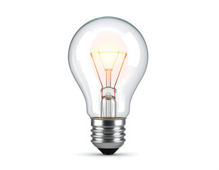 Glowing Incandescent Light Bulb