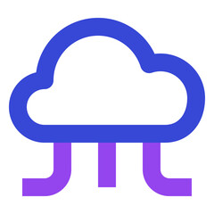 cloud computing twotone icon set