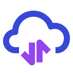 cloud computing twotone icon set