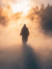 Jesus Christ walks on water