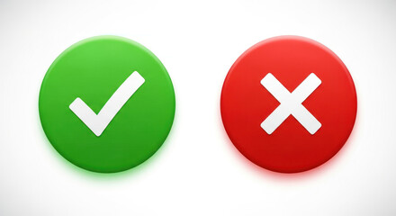 Obraz premium yes and no buttons