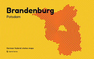 Brandenburg Spiral Pattern Map with Potsdam Capital