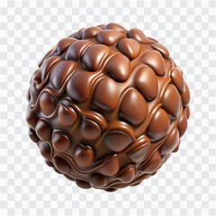 3D Chocolate Truffle | Gourmet Candy Ball, Luxury Dessert & Sweet Treat Render