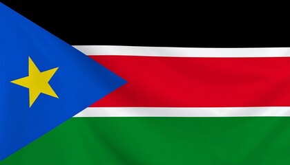 Obraz premium Title: Flag of South Sudan - A Symbol of Independence and Hope