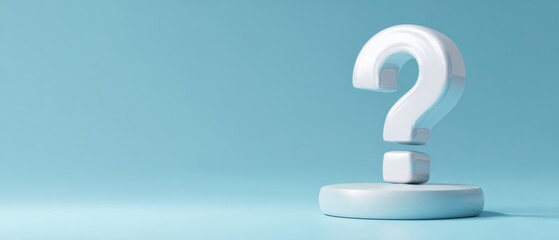 The Question Mark Representing Curiosity and Inquiry in a Minimalist Design