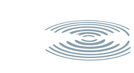 Abstract illustration of concentric water ripples spreading outwards on a calm surface.
