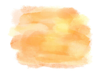オレンジ色の水彩風テクスチャー素材
