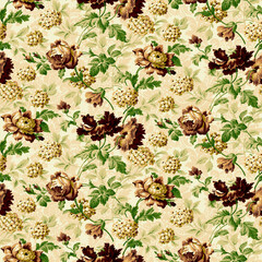 A seamless pattern with flowers