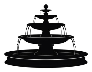 Classic tiered fountain silhouette