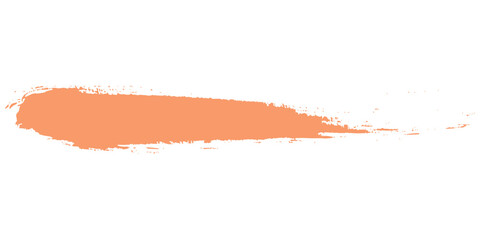 Fototapeta premium Grunge Yellow Line Hand Painted with Ink. Simple brush stroke. Creative abstract paintbrush line with rough edges. Stain for backdrops. Freehand doodle line perfect for highlight text