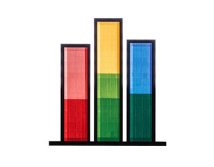 Retro Pixel-Style Bar Graph Icon