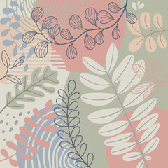 Design banner frame background. Colorful poster background vector illustration. Art print for beauty, fashion and natural products,wellness, wedding and event.