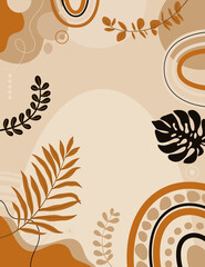 Design banner frame background. Colorful poster background vector illustration. Art print for beauty, fashion and natural products,wellness, wedding and event.