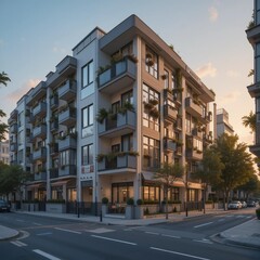 Naklejka premium old town street