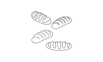 Illustration of Four Loaves of Bread