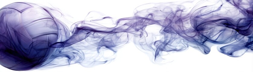 Abstract purple smoke swirls create a dynamic and artistic backdrop, ideal for use in posters, social media graphics, or web design, conveying energy and creativity,