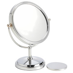 Chrome Vanity Mirror: Magnifying Desktop Mirror for Makeup Application
