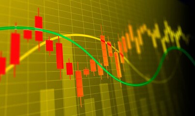 nfografica, economia, finanza, andamento azioni, valori, mercato