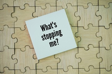 Question What's stopping me? the internal or external obstacles preventing someone from achieving a...