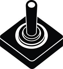 black silhouette a toggle switch on white backgrou.eps