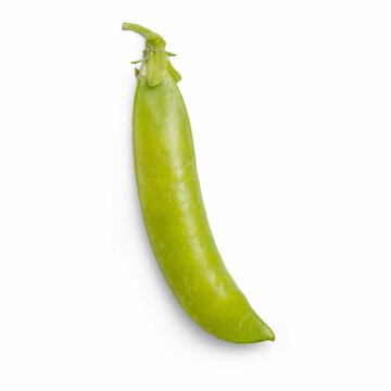 Vagem de ervilha verde isolada em fundo branco