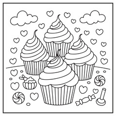 Little Candy Houses Coloring Pages
