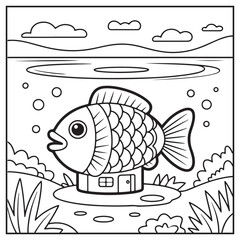 Little Candy Houses Coloring Pages