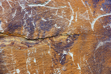 Detail of colored natural granite structure