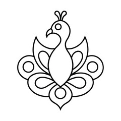 Diwali vector art of black and diya oil lamp with flame isolated