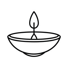 Diwali vector art of silhouette of a woman with a bun and a ribbon, isolated